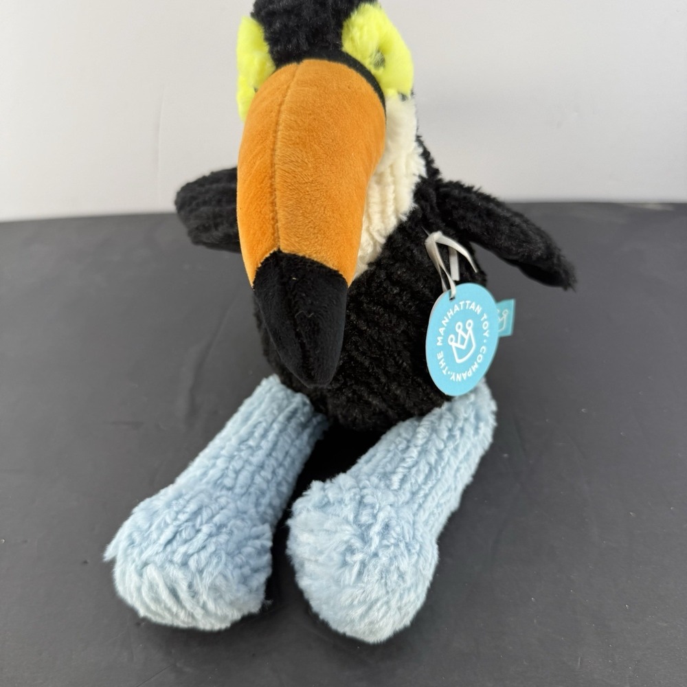 Manhattan Toy Company Plush Toucan Exotic Bird Animal Lovey 12" Chenille Plushie